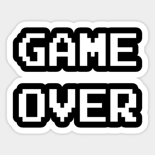 Game Over Blood Evil Retro Gamer Humor Gift Men Women Kid Sticker